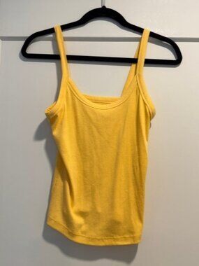 Bright Yellow Ribbed Tank Top
